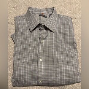 Van Heusen Traveler Men's Shirt - White, Gray, Purple - 16/16.5 Large